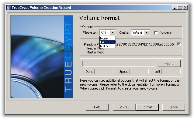 TrueCrypt Format Volume